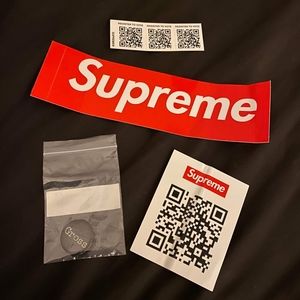 Supreme sticker pack + rare pin
